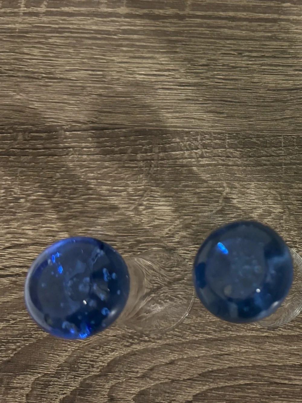 Vintage Blue Bulb Base w/Bullicante Bubbles shot set.